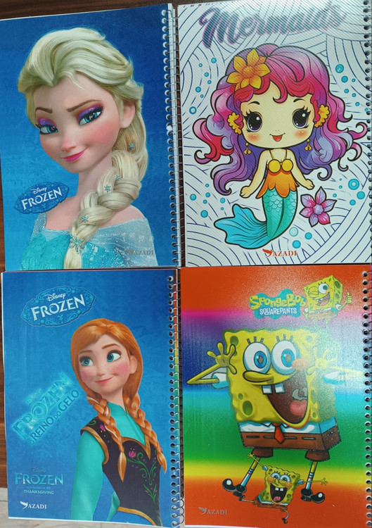 دفتر 50 رنگ فانتزی دخترانه