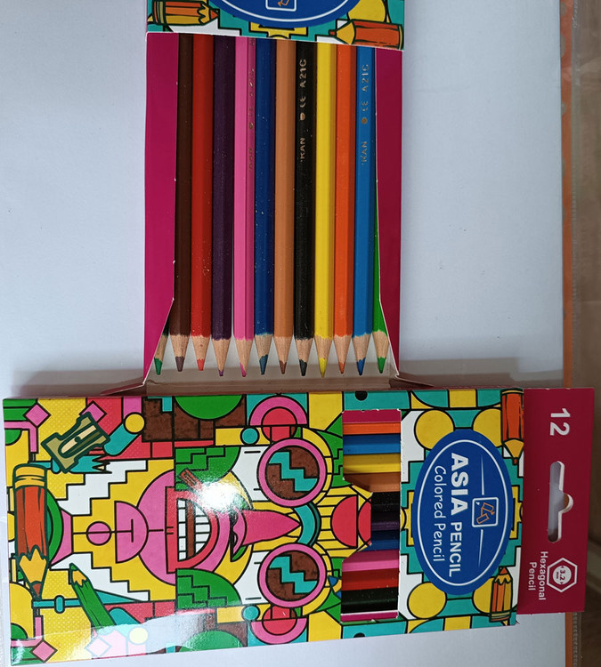 مداد رنگی 12 رنگ آسیا