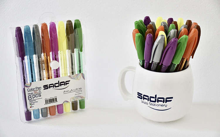 خودکار رنگی 8 تایی