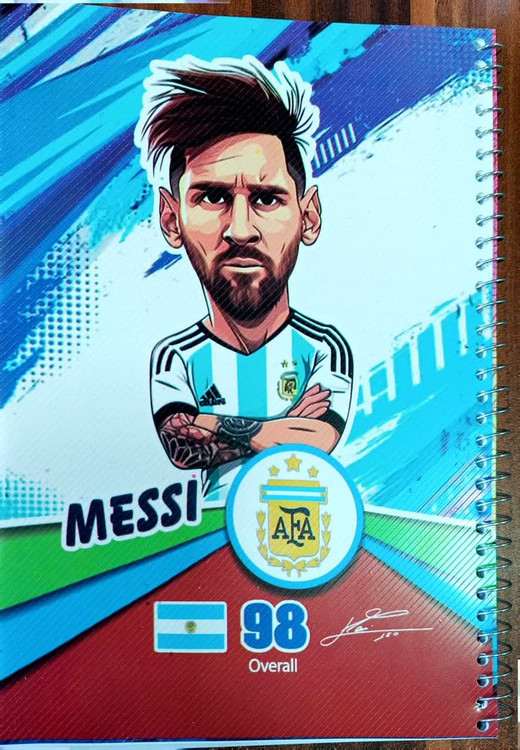 دفتر فوتبالی طرح مسی