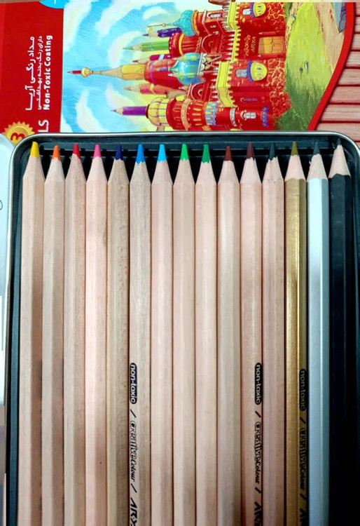 قیمت مداد رنگی حلبی 15 رنگ