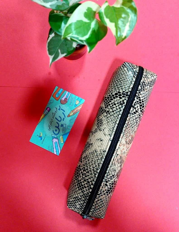 خرید جامدادی چرم پوست مار