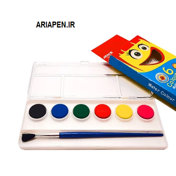 قیمت آبرنگ 6 رنگ آریا