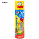 مداد رنگی 24 رنگ آریا استوانه ای