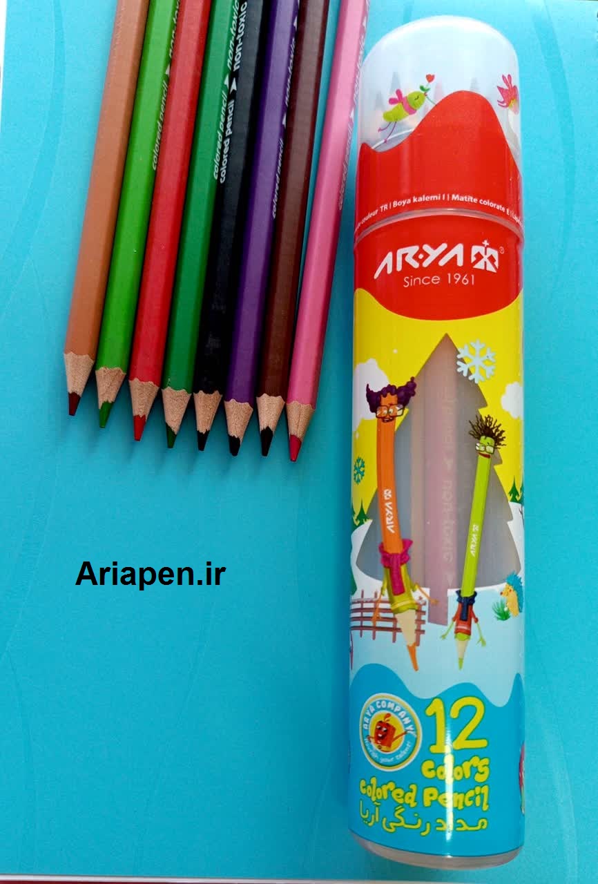 مداد رنگی 12 رنگ آریا
