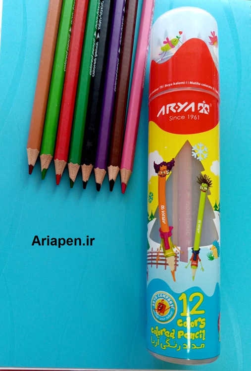 مداد رنگی 12 رنگ آریا