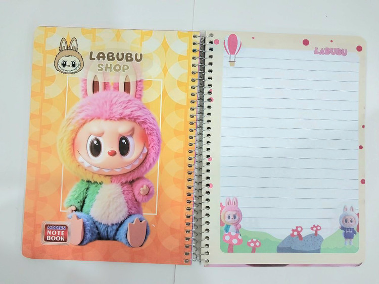 دفتر مشق حاشیه دار لبوبو طرح لبوبو