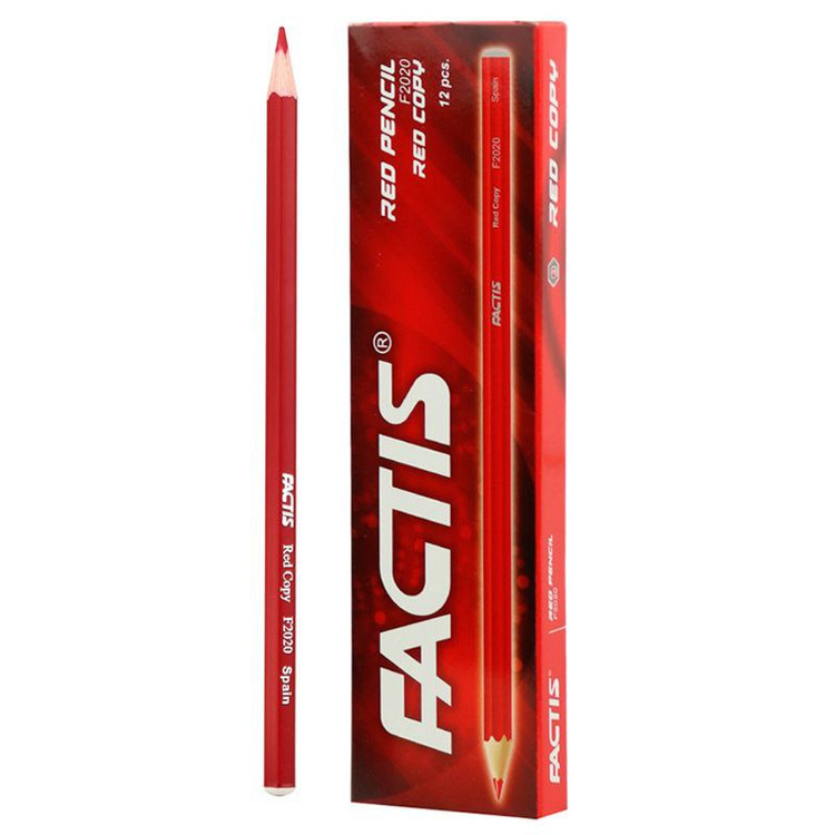 مداد قرمز فکتیس کد F2020 بسته 12 عددی