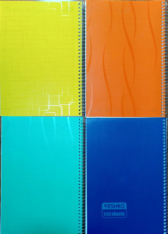 خرید عمده دفتر ۱۰۰ برگ جلد ساده