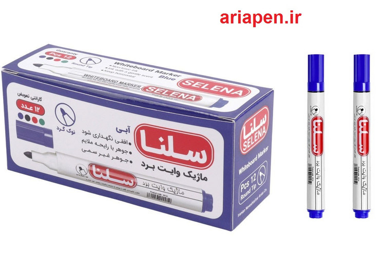 ماژیک وایت برد سلنا بسته 12 عددی آبی