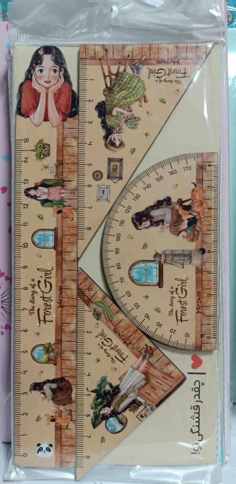 خط کش ۴ تیکه چوبی